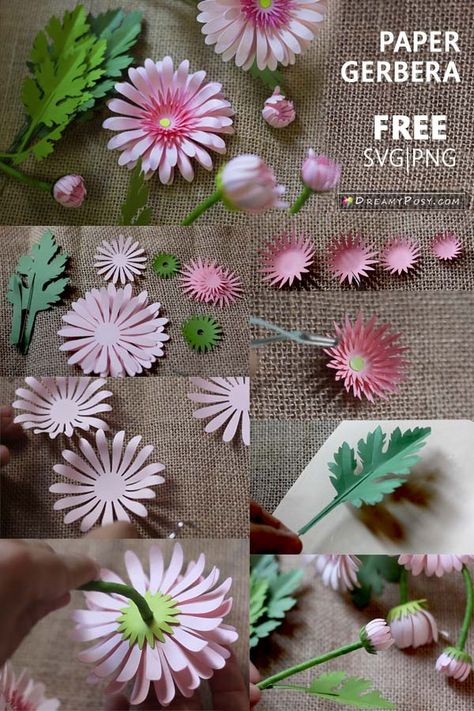 Paper flowers DIY, free template and tutorial Tropisk Fest, Neli Quilling, Săpunuri Handmade, Diy Flores, Fleurs Diy, Easy Paper Flowers, Wine Bottle Diy Crafts, Paper Flower Template, Crepe Paper Flowers