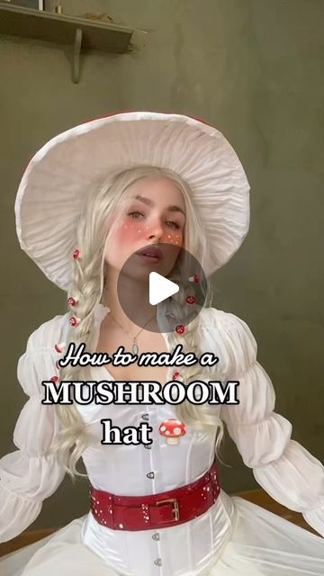 Crafty Costume Ideas, Creepy Mushroom Costume, Mushroom Fancy Dress, Mushroom Hat Sewing Pattern, Poison Mushroom Costume, Mushroom Princess Costume, Mushroom Cosplay Hat, Mushroom Outfit Ren Fair, Easy Mushroom Costume