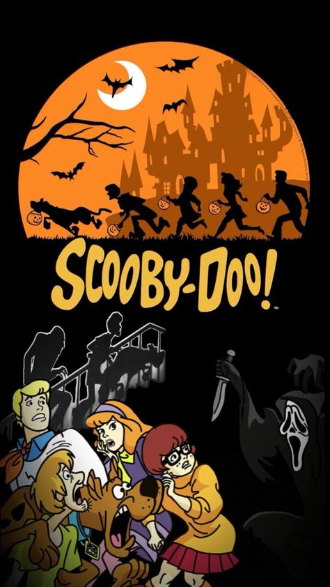 Scooby Doo, Scream, Halloween, Spooky Season Halloween Themed Wallpaper, Scooby Doo Wallpaper, Scooby Doo Halloween, Scooby Doo Images, Halloween Wallpaper Backgrounds, Saturday Morning Cartoons, Classic Cartoons, Halloween Wallpaper, Halloween Themes