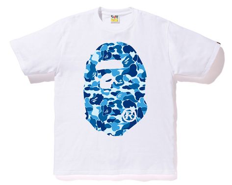 Bape T Shirt, Bape Shirt, Hip Hop Print, Streetwear For Men, Camouflage Shorts, Blue And White Shirt, Blue Camouflage, Camo Shirts, Urban Street Style