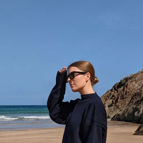 Angharad Jones on Instagram: "GIVEAWAY The original guernsey from Guernsey. The indigenous fisherman's jumper from the Channel Islands, made in Guernsey with 100% British wool and finished by hand by local knitters. They're unisex, they're versatile, and they're built to last. It's a centuries-old tradition kept alive by @letricoteur - and we've partnered up to give TWO people a chance to win a jumper of their choice (I'm wearing the navy oversized slouchy guernsey in size 48. I'm 5'4 and a Angharad Jones, Instagram Giveaway, Channel Islands, The Navy, Two People, To Win, The Original, Jumper, Wool