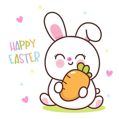 Vector easter bunny holding a carrot wit... | Premium Vector #Freepik #vector #rabbit #cute-rabbit #rabbit-cartoon #bunny Easter Cartoons, School Volunteer, Cupcake Vector, Paper Quilling Earrings, Easter Clipart, Easter Cookies, Happy Words, Easter Rabbit, Paper Quilling