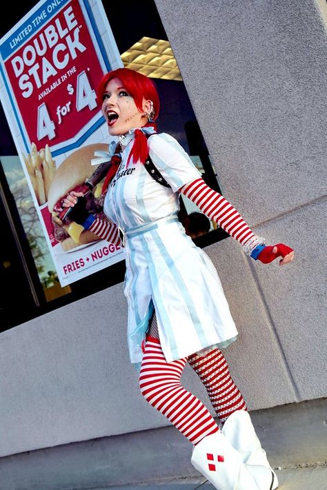 Wendy Cosplay Fast Food, Wendy's Costume Fast Food, Wendy’s Costume, Wendys Costume, Wendy's Costume, Wendy Cosplay, 2023 Cosplay, Wendy Costume, Wendy's Restaurant