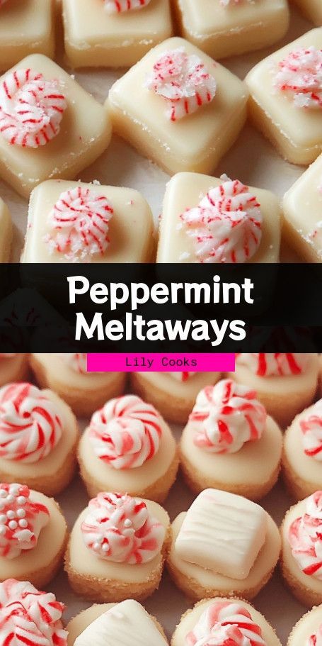 Peppermint Meltaways - The perfect holiday treat with a tender texture and refreshing peppermint flavor. A festive favorite that melts in your mouth with each bite! #Cookies #Desserts #Peppermint #HolidayBaking #ChristmasCookies #FestiveFlavors #EasyRecipes #HolidayTreats Peppermint Melt Aways, Peppermint Baking Recipes, Peppermint Meltaway Cookies, Peppermint Recipes Desserts, Melting Moments Cookies, Peppermint Cookie Recipe, Peppermint Meringues, Meltaway Cookies, Peppermint Dessert