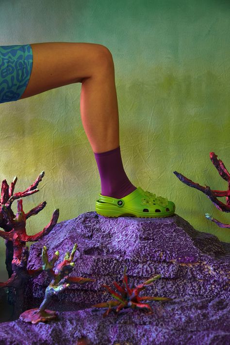 Shoes Editorial, Toxic Waste, Mean Green, Green Planet, Crocs Classic Clogs, Lazy Oaf, Lounge Design, New Dimension, Outdoor Wear