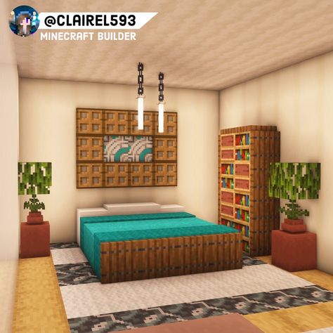 #minecraft #minecraftbuilds #minecraftbuildingideas Minecraft School Interior, Mc Cottage, Minecraft School Ideas, Bedroom Minecraft Ideas, Minecraft Closet, Minecraft Bedroom Designs, Minecraft Decor Ideas Interior Design, Cherry Temple, Minecraft Bedrooms