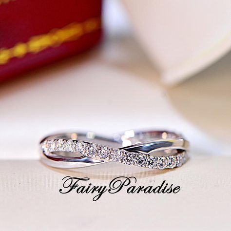 Twisted Infinity Wedding Band with Man Made Diamonds Wedding | Etsy Infinity Wedding Band, Infinity Rings, Infinity Wedding, Infinity Ring Wedding, Gold Color Ring, Classic Wedding Rings, Silver Anniversary, Man Made Diamonds, Pinky Ring