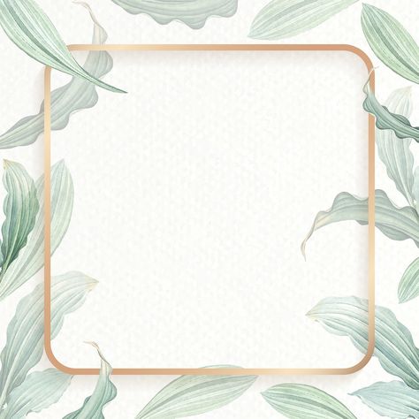 Blank square leafy background vector | premium image by rawpixel.com / nunny Insta Post Background Square, Instagram Square Background, Blank Pic, Square Poster Design, Leafy Background, Plants Background, Square Wallpaper, Square Template, Botanical Frame