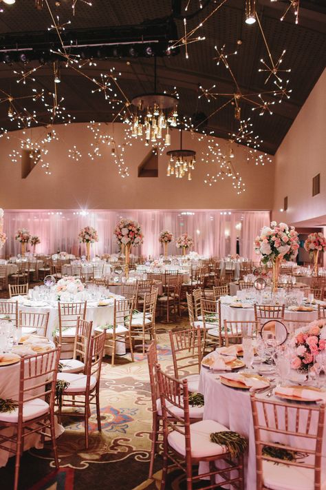 Quince Venues Pink, Light Pink Quince Decorations, Pink Prom Theme, Sweet 16 Light Pink Theme, Light Pink Party Theme, Light Pink Decorations Party, Pink And Gold Quinceanera Theme, Light Pink Sweet 16 Decorations, Sweet Sixteen Party Themes Color Schemes