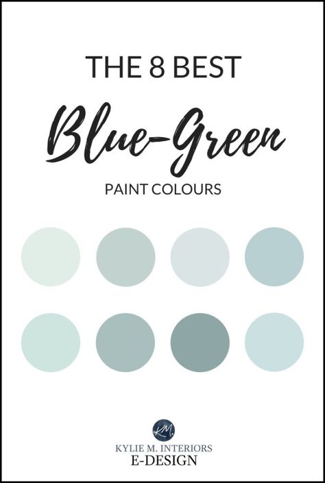 Learn all about the most popular blue green gray blend paint colours, including Benjamin Moore Gray Cashmere, Silver Marlin, Gibraltar Cliffs and Mount Saint Anne. Sherwin Williams Rainwashed, Sea Salt and Moody Blue! #edesign #kylieminteriors #bestpaintcolours #teal #aquamarine #colourconsultant #edecor #diydecorating #kyliemedesign #decoratingtips #paintingtips The Best Blue Green Paint Colors, Calming Blue Green Paint Colors, Blue Green Interior Paint Colors, Benjamin Moore Turquoise Paint Colors, Best Blue Green Gray Paint Color, Best Teal Paint Color Sherwin Williams, Best Green Blue Paint Color, Blue Green Bathroom Paint, Sherwin Williams Blue Green Paint