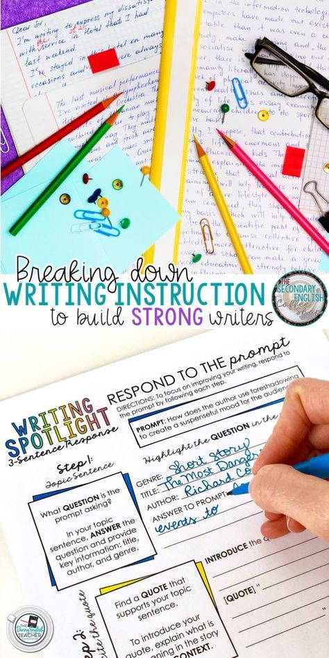 Writing In Elementary School, Teach Writing Elementary, Writing Exercises For Middle School, Step Up To Writing, 7th Grade Writing, Writing Interventions, 6th Grade Writing, Personal Essay, 5th Grade Writing