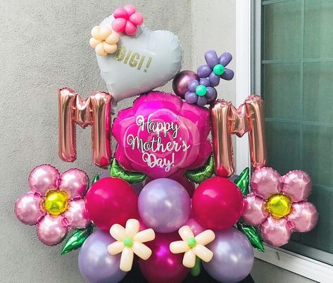 a POP of PAUL! on Instagram: “MOTHER’S DAY arrangement (OPTION 2)! With or without helium bouquets ! (Center Balloon Design subject to change) . Celebrations are NOT…” Mothers Day Balloons, Balloon Design, Balloon Animals, Ornament Wreath, Mother’s Day, Bouquets, Mothers Day, Balloons, Celebrities