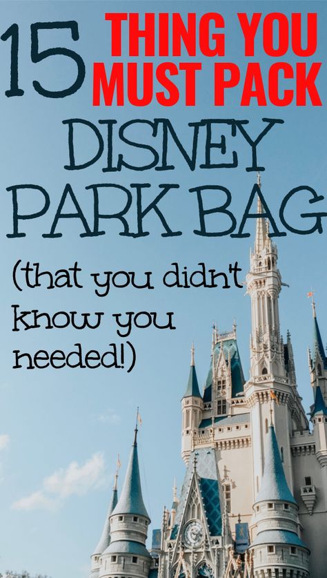 disney park bag packing list Disney Day Bag Checklist, Disney World Backpack List, What To Pack In Disney Backpack, Disney World Survival Kit, Disney Day Bag Essentials, What You Need For Disney World, Disney Goodie Bags For Trip, Best Bags For Disneyland, Disney What To Pack