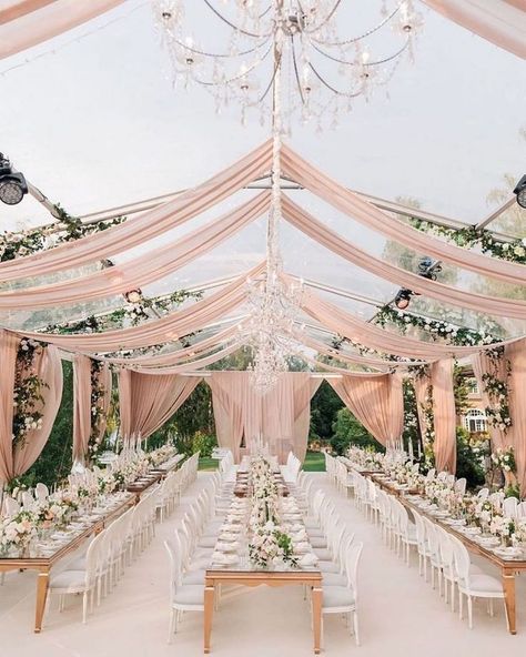 dreamy blush garden wedding decoration ideas Wedding Drapes, Majlis Perkahwinan, Rustic Wedding Decorations, Wedding Planning Timeline, Wedding Decor Ideas, Kraf Diy, Venue Decorations, Wedding Venue Decorations, Warm Fuzzies