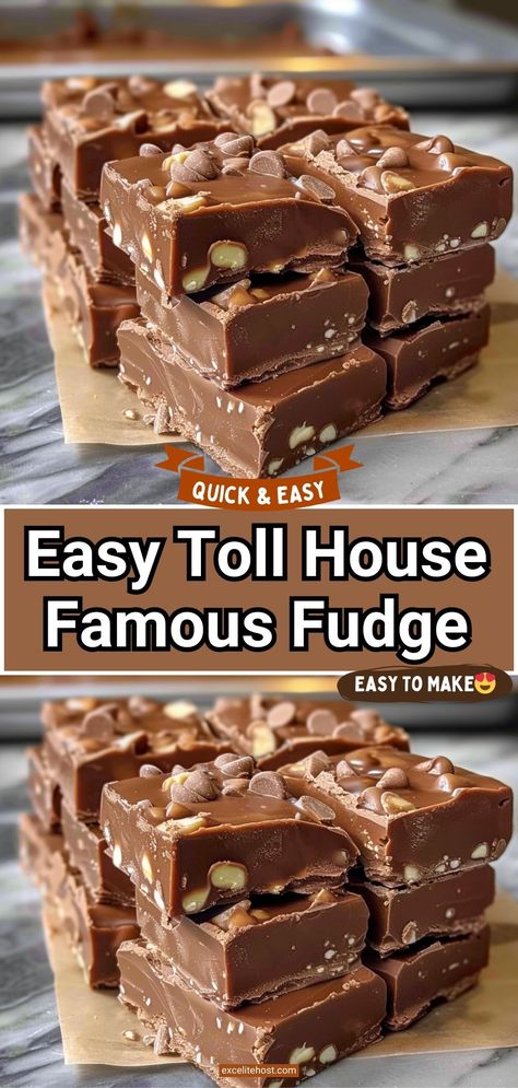 You can't beat the original. Satisfy your chocolate craving with some Toll House Famous Fudge. Toll House Famous Fudge Recipe, Toll House Fudge Recipe, Toll House Famous Fudge, Christmas Sweets Easy, Famous Fudge, Best Fudge Recipe, Milk Chocolate Fudge, Fudge Dessert, Homemade Fudge Recipes