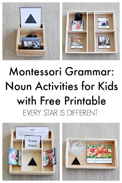 Montessori Grammar: Noun Activities for Kids with Free Printable Literacy Printables Preschool, Montessori Grammar Free Printable, Montessori Noun Activities, 1st Grade Montessori, Montessori Language Activities 3-6, Montessori 3-6, Montessori Writing Activities, Montessori Language Activities, Montessori For Kids