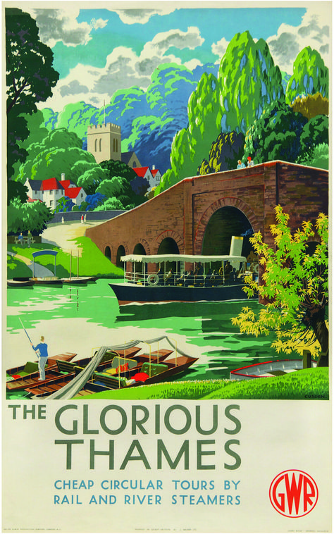 THE GLORIOUS THAMES, GWR | CUSDEN, Leonard Lot 49 | Flickr Posters Uk, Train Posters, Travel Advertising, Transportation Poster, Retro Kunst, Tourism Poster, Railway Posters, Train Art, British Rail