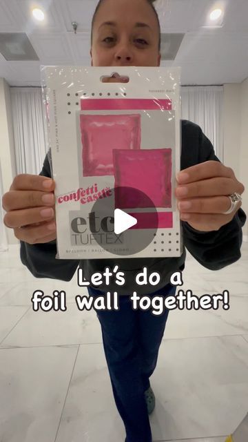 Florida Party Planner & Rentals on Instagram: "This foil wall is such a unique way to have a Wow Factor at your next event. The foil squares are less than $3 each and you don’t much materials to make it, we used 42 squares, zip ties and U glue strips to enclose gaps. We definitely recommend securing the foil wall on a backdrop stand if you plan to style your wall for extra security and stability. ♥️💕♥️ This definitely made the perfect backdrop for a styled photo shoot for our beloved friend who just got in some new inventory, stay tuned and follow @joyfuleventsorl ♥️💕♥️ I want to thank my beautiful amigas @joyfuleventsorl @jj__balloons @360partieseventsanddesigns For volunteering your time and your skill to execute this beautiful background for our first styled shoot at our venue. T Party Backdrop No Balloons, Square Foil Balloon Backdrop, Mylar Balloon Wall, Diy Foil Backdrop, Foil Wall Backdrop, Square Balloon Backdrop, Foil Backdrop Ideas, Square Backdrop With Balloons, Diy Balloon Wall Backdrops