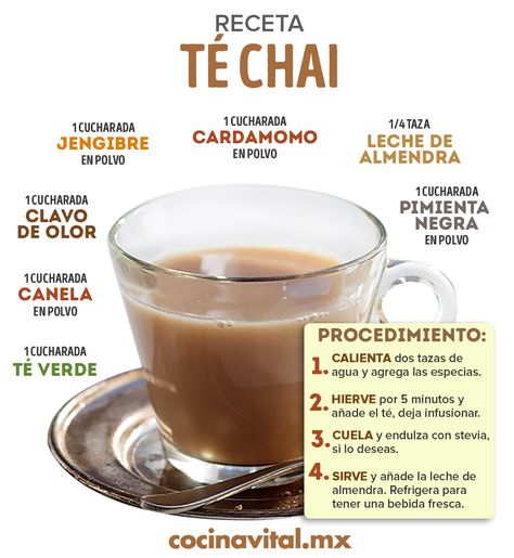 Chai Tea Recipe, حلويات صحية, Healthy Juices, A Cup Of Coffee, Tea Blends, Natural Medicine, Tea Recipes, Coffee Recipes, Diy Food