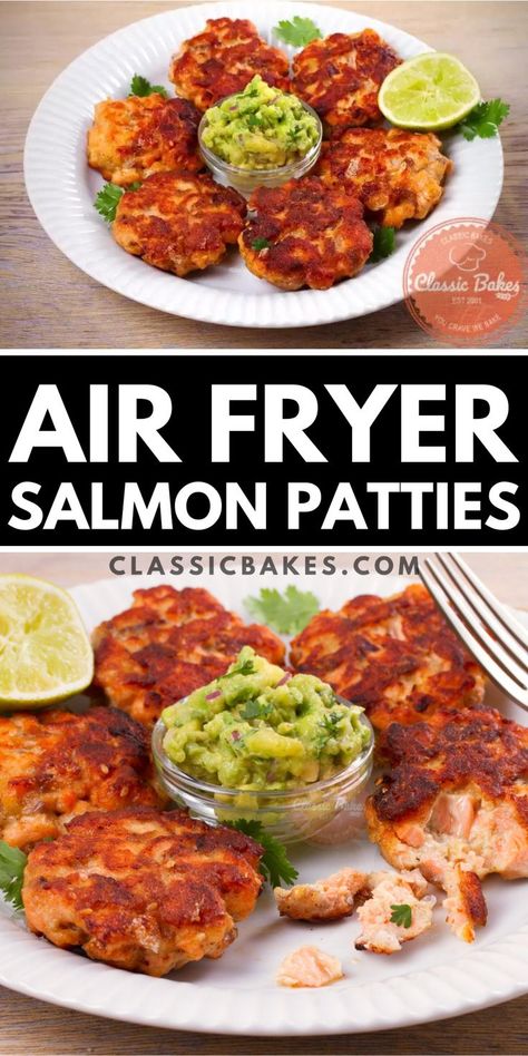 Baked Salmon Patties Recipes Oven, Pink Salmon Recipes, Air Fryer Salmon Patties, Baked Salmon Patties, Salmon Cakes Recipe, Canned Salmon Recipes, Air Fryer Salmon, Salmon Croquettes, Canned Salmon