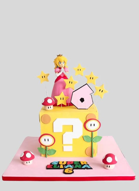 Princess Peach Birthday Cake Ideas Images (Pictures) Princess Peach Cocktail, Princess Peach Bday Party, Princess Peach Cake Birthdays, Pastel Princesa Peach, Peach Cake Design, Peach Birthday Cake, Princess Peach Cake, Princess Peach Birthday Party, Luigi Cake