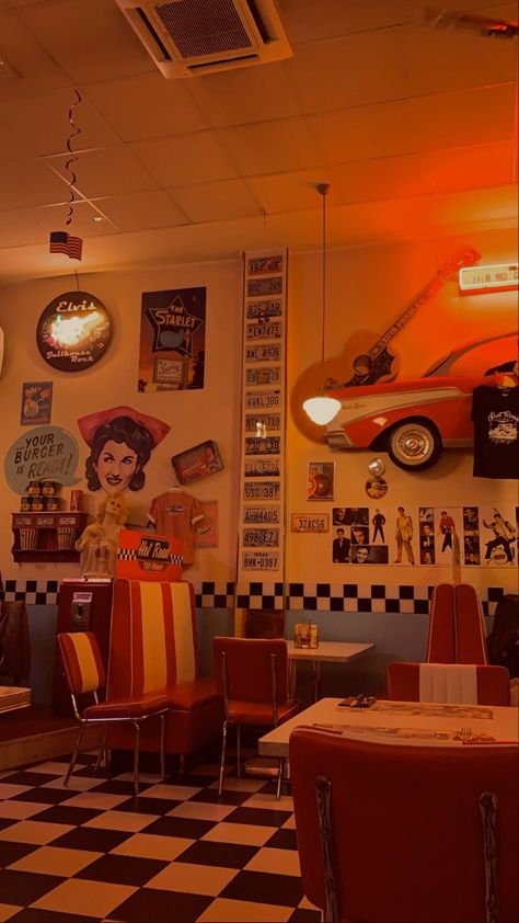 Fall 80s Aesthetic, 80s Restaurant Design, 80s Restaurant Aesthetic, 80s Town Aesthetic, Retro Restaurant Aesthetic, 70s Diner Aesthetic, 80s Diner Aesthetic, Old Diner Aesthetic, 80s Restaurants