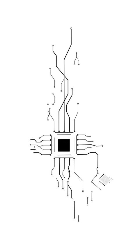 Electronic Tattoo Design, Tech Tattoo Ideas, Bluetooth Tattoo, Cyberpunk Sketch, Cyberpunk Tattoos, Computer Tattoo, Circuit Tattoo, Electronic Tattoo, Tato Flash