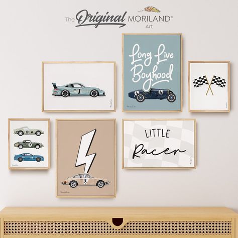 Cars Theme Boys Bedroom, Retro Car Nursery, Little Man Cave Toddler Room, Formula 1 Nursery, Cars Themed Room, Boys Bedroom Ideas Cars, Toddler Room Inspo Boy, Cars Themed Nursery, Toddler Race Car Room