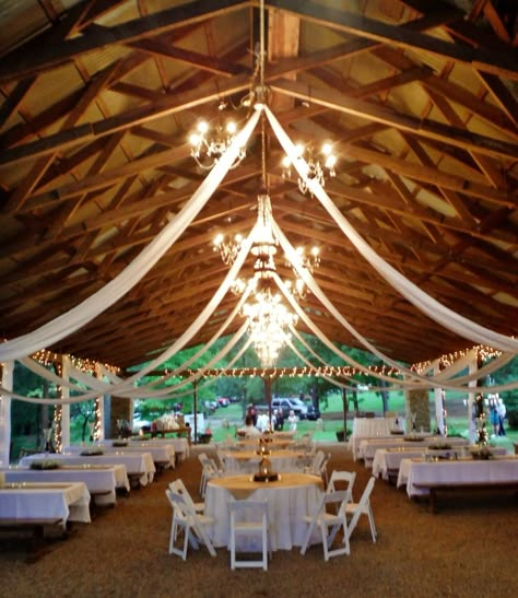 Outdoor wedding at Twin Creeks Lake Pavilion Ranch Outdoor Wedding, Outside Pavilion Wedding, Pavilion Reception Decorations, Wedding Pavilion Decor, Outdoor Pavillion Wedding Reception, Pavillion Wedding Draping, Wedding Pavillion Ideas, Outdoor Pavilion Wedding Reception, Pavillion Wedding Reception Decor