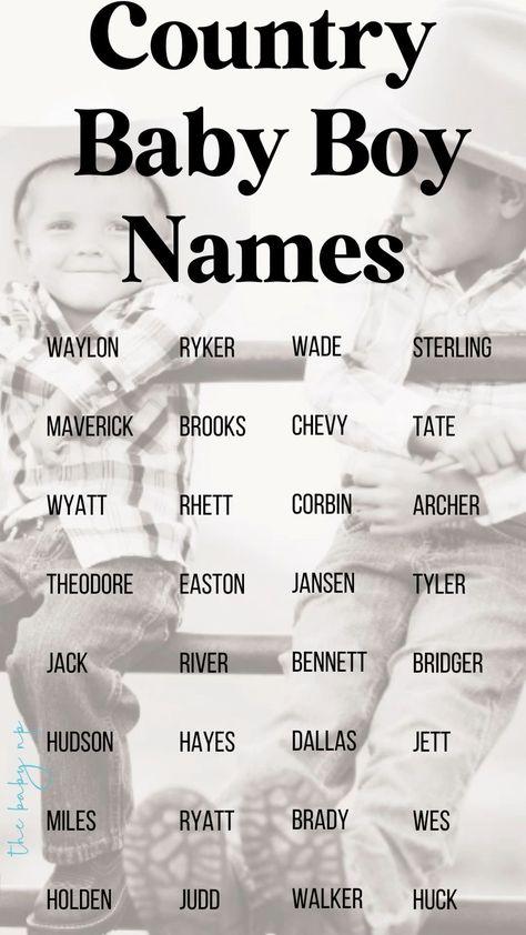 Western Baby Names First And Middle, Southern Wallpaper Iphone Country, Country Baby Names First And Middle, Baby Boy Names Black, Baby Boy Unique Names, Western Boy Names, Baby Names Unique Boy, Boys Names Unique, Southern Baby Boy Names