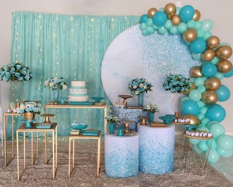 41st Birthday, Quinceanera Themes, Half Birthday, Old Dresses, Table Set Up, Ideas Para Fiestas, Second Weddings, Wedding Table Settings, Mermaid Party