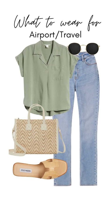 Airport fit inspiration #traveloutfitsummer #outfitinspo #outfit #SummerCapsuleWardrobe #OutfitIdeas. https://www.theworldaccordingtome.org/shopping/1729509_summer-outfit-inspiration-20-chic-looks-to-slay-the-season/?outfit Humid Summer Outfit Casual, Summer Work Outfits Jeans, Couples Shower Outfit Guest, Polyvore Outfits Aesthetic Summer, Neutral Beach Outfits, Chilly Spring Outfits Casual, Spring Night Out Outfit, Plane Travel Outfit, Airport Outfit Aesthetic