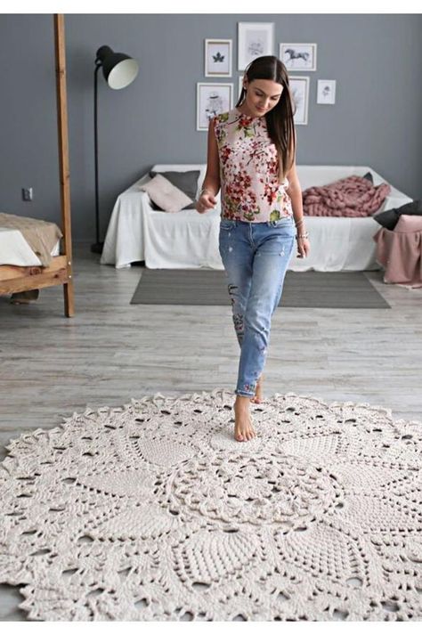 Free Rug Crochet Patterns, Crochet Doily Rug Pattern Free, Crochet Floor Rug Pattern, Crochet Floor Rug Free Pattern, Crochet Carpet Pattern Free, Crochet Rug Patterns Free Round, Crochet Oval Rugs Free Patterns Easy, Crochet Rug Free Pattern, Crocheting Rugs