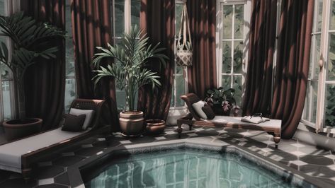 Sims 4 Dark Mansion, Sims 4 Mafia House, Sims 4 Staircase, Sims 4 Art Gallery, Sims 4 Hotel Build, Sims Spa, Sims 4 Dining Table, Sims Historical, Dark Academia House