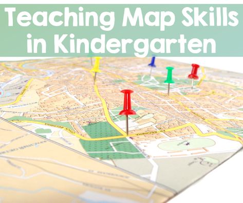 Kindergarten map skills can be a tricky concept to teach! Find fun and engaging ways to present this topics to your little learners! Teaching Map Skills, Teaching Maps, Interactive Notebooks Social Studies, Kindergarten Social Studies, Kindergarten Curriculum, Global Awareness, Map Skills, Spatial Relationships, Inclusion Classroom