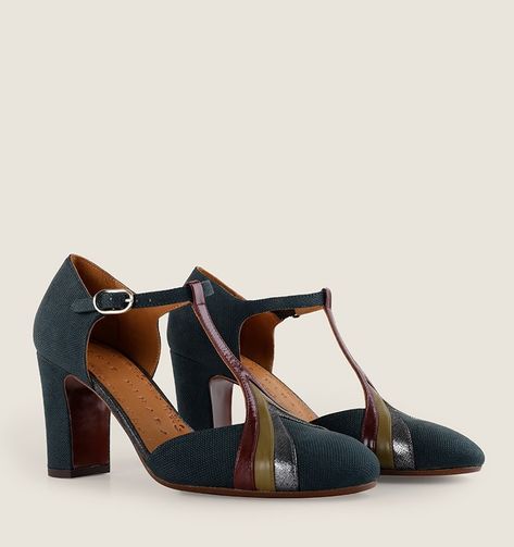 Chie Mihara | Official Site | Fall Winter '24 Teal Pumps, Teal Heels, Chie Mihara Shoes, Multi Top, Chunky Heel Pumps, Mary Jane Pumps, Pumps Shoes, Fall Shoes, Dark Teal