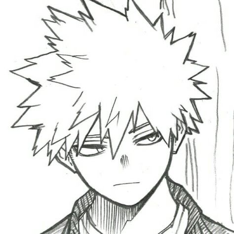 How To Draw Katsuki Bakugo, Bakugou Sketch, Bakugo Drawing, Mha Icons, Dibujo Simple, Bakugou Manga, Bakugo Katsuki, Katsuki Bakugo, Katsuki Bakugou