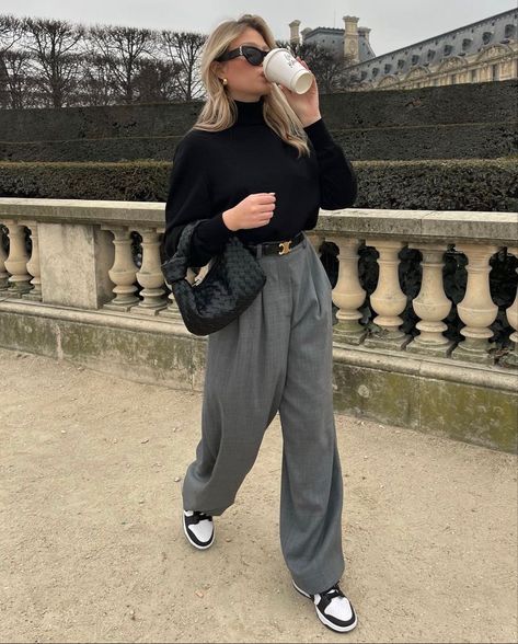 Work Fits, Corporate Outfits, Populaire Outfits, Winter Outfit Inspiration, Looks Street Style, Outfit Trends, Ținută Casual, Modieuze Outfits, Grey Pants