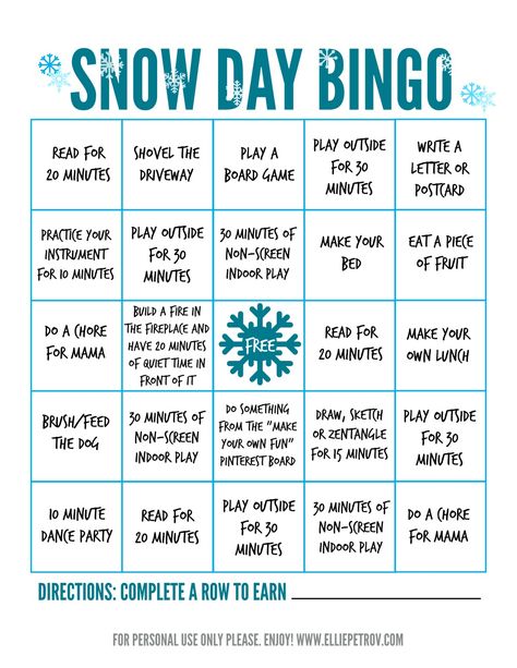 snow day bingo Winter Activities For Adults, Snowday Activities, Cup Of Cocoa, Snow Activities, Winter Activities For Kids, Outdoor Games For Kids, Bingo Printable, Activities For Adults, Fun Printables