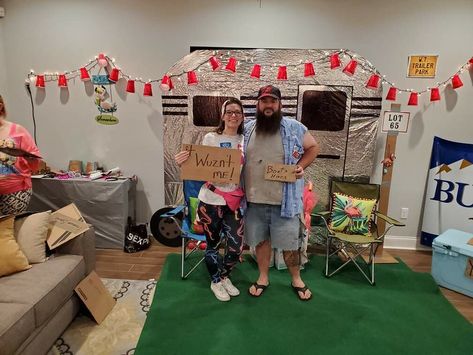 Trailer Park Decor, Trailer Trash Party Decorations, Trailer Park Party, Trailer Park Tragedy, Trailer Trash Party, White Trash Party, Trash Party, Lumber Jack, Park Party