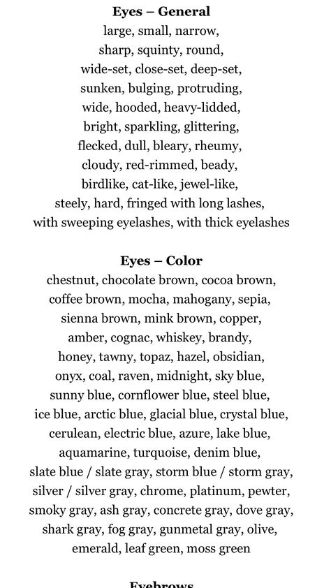 How To Write Complex Characters, Male Character Description, Eye Description Writing, Skin Color Description Writing, Color Descriptions Writing, Skin Tone Description Writing, Face Description Writing, Character Appearance Description, Daglig Motivation