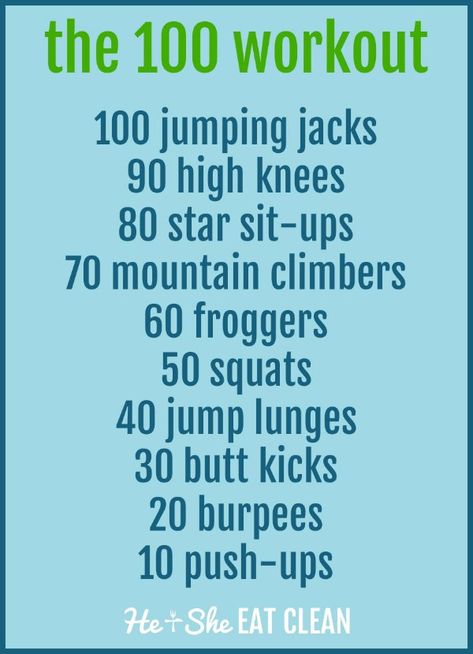 the 100 workout - no equipment needed at-home workout (video included!) #workout #fitness #heandsheeatclean #athome Workouts No Equipment, Eating Cookie, Oatmeal Cinnamon, Clean Meals, 100 Workout, Calorie Workout, Pumpkin Protein, Hiit At Home, Salsa Chicken