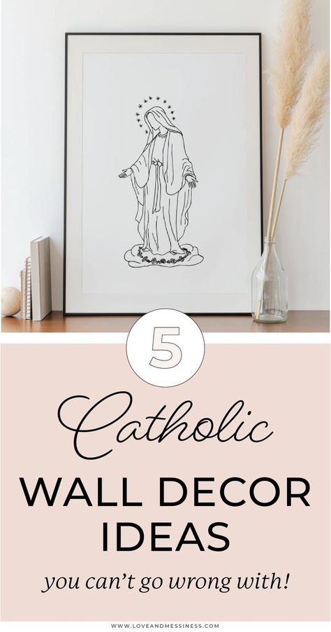 Simple Catholic Wall Art, Catholic Wall Decor, Affordable Wall Decor, Catholic Home, Catholic Wall Art, Liturgical Seasons, Catholic Decor, Catholic Statues, Catholic Crafts