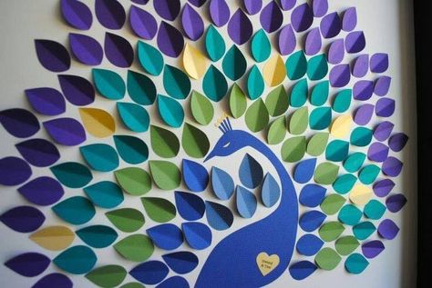 Amazing Art and Craft Wall Decor... - Arts, Crafts & Ideas Diy Peacock, Craft Wall Decor, Ganpati Decor, Paint Chip Art, Peacock Party, Chip Art, Janmashtami Decoration, Ganapati Decoration, Decoration For Ganpati