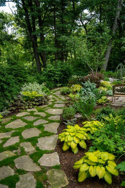 Shed Inspiration, Cerca Natural, Taman Diy, Shade Garden Design, Simple Garden, Desain Lanskap, Stone Path, Have Inspiration, The Secret Garden