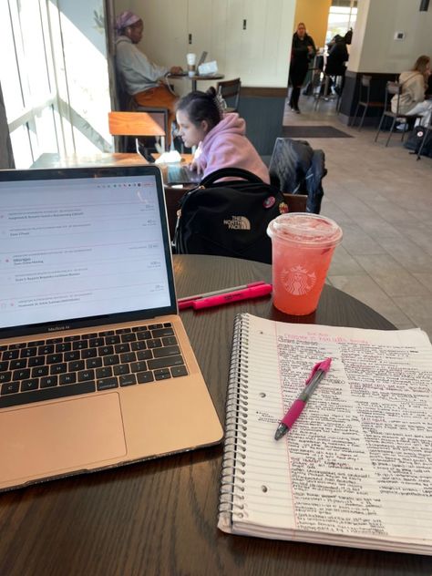 Organisation, Starbucks Studying, Studying At Starbucks, Homework Aesthetic, Aesthetic Class, Studying Ideas, Notes Studying, Junior Year High School, Aesthetic University