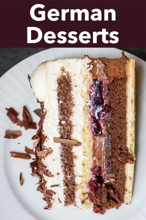 Discover the best desserts and pastries to eat when you visit Germany. | German desserts | German pastries | desserts in Germany | desserts from Germany German Kuchen Recipes Germany, Eastern European Recipes Desserts, German Pastries Recipes, German Pie Recipe, October Fest Desserts, German Desserts Oktoberfest, Bavarian Desserts, Octoberfest Desserts, German Kuchen Recipes