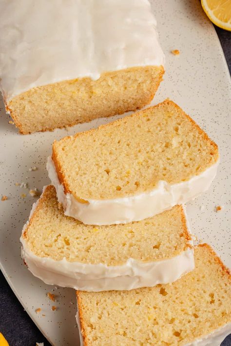 Healthy Lemon Loaf, Glazed Lemon Loaf, Vegan Lemon Loaf, Lemon Treats, Lemon Bread, Lemon Loaf, Lemon Sugar, Lemon Flavor, Sweet Breads