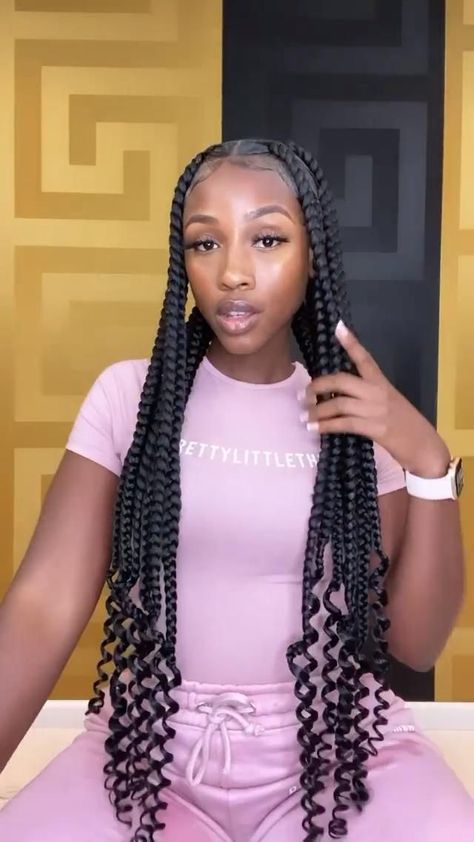 Gamaliel 💋 [Video] | Big box braids hairstyles, Single braids hairstyles, Single braids Single Braids Hairstyles, Short Box Braids Hairstyles, Big Box Braids, Big Box Braids Hairstyles, Feed In Braids Hairstyles, Single Braids, Faux Locs Hairstyles, African Hair Braiding Styles, Box Braids Hairstyles For Black Women