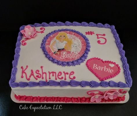 Barbie Birthday Sheet Cake, Barbie Sheet Cake Ideas, Barbie Sheet Cake, Cake Barbie Birthday, Birthday Party Barbie, Sheet Cake Ideas, Cake Barbie, Cake Design Ideas, Birthday Party Princess